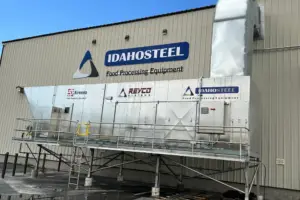 An industrial structure equipped as air decontamination chambers.